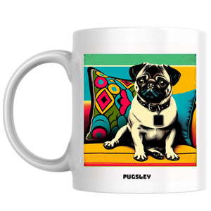 Pugsley the Magnificent: Pop Art Coffee Mug