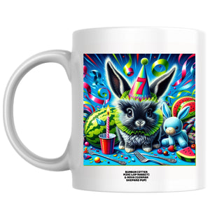 Bunbun  (Otter Mini Lop Rabbit) & Nova (German Shepard Pup) the Magnificent: Pop Art Coffee Mug