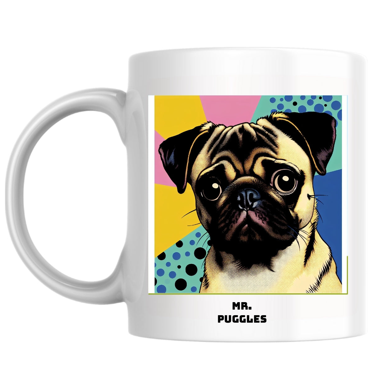 Mr. Puggles the Magnificent: Pop Art Coffee Mug