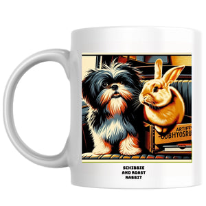 Schibbie and Roast Rabbit the Magnificent: Pop Art Coffee Mug