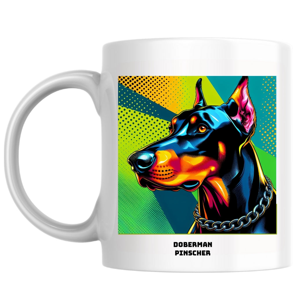 Doberman Pinscher the Magnificent: Pop Art Coffee Mug