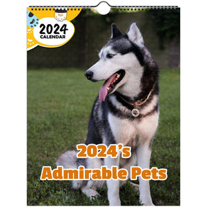 2024's Admirable Pets: 2024 Wall Calendar (Published)