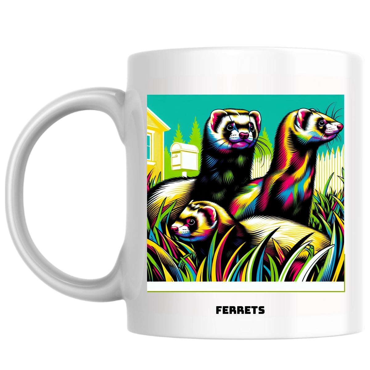 Ferrets the Magnificent: Pop Art Coffee Mug