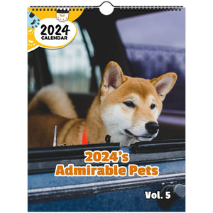 2024's Admirable Pets Volume Five: 2024 Wall Calendar (Published)