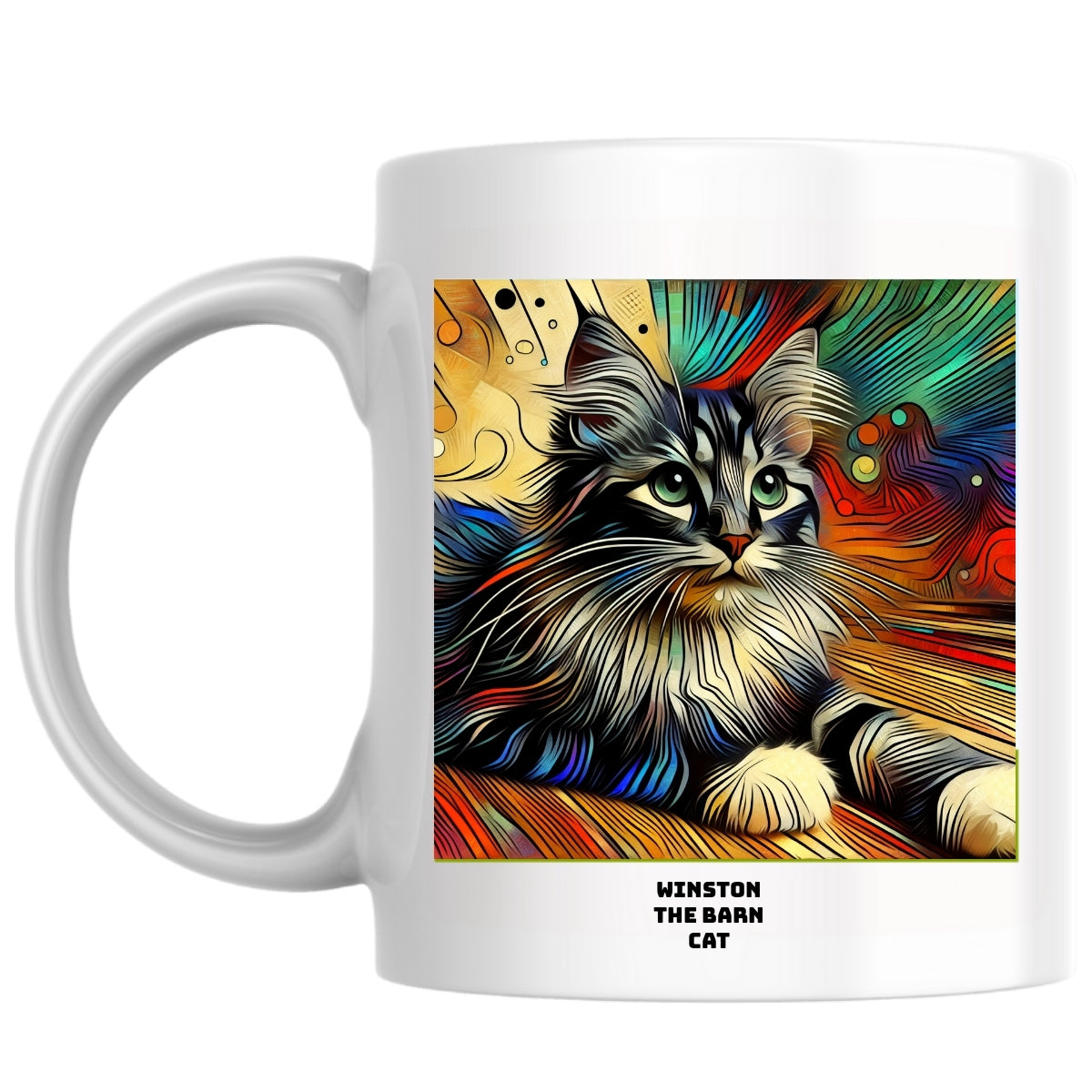 Winston the Barn Cat the Magnificent: Pop Art Coffee Mug