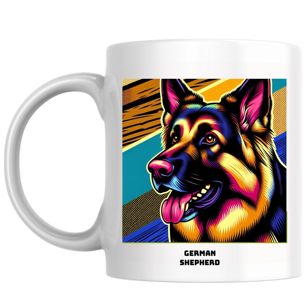 German Shepherd the Magnificent: Pop Art Coffee Mug