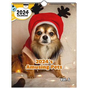 2024's Amusing Pets Volume Five: 2024 Wall Calendar (Published)