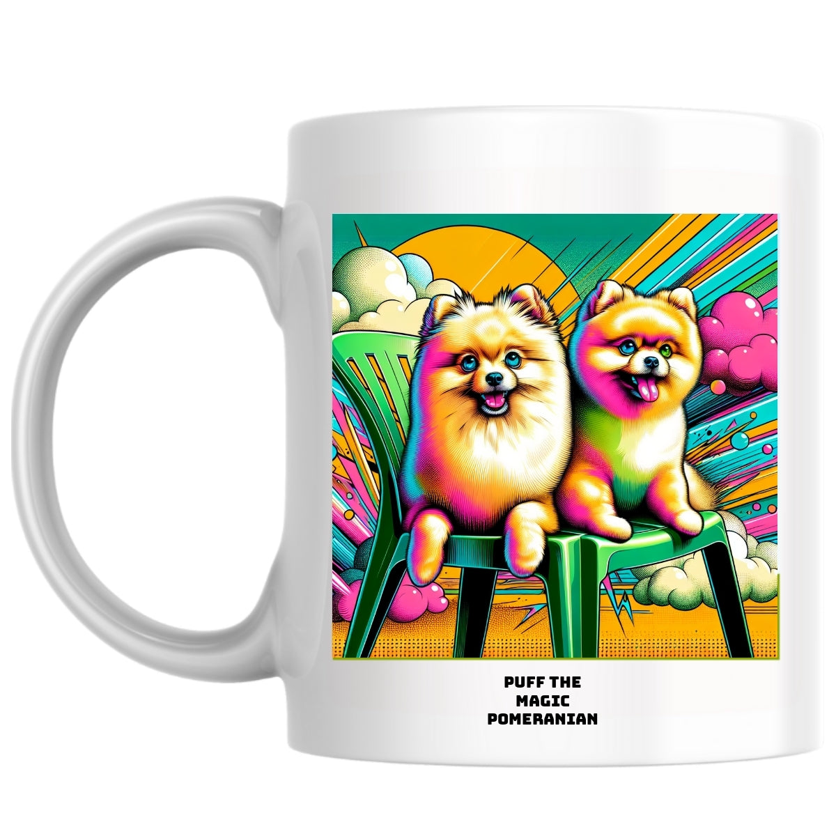 Puff the Magic Pomeranian the Magnificent: Pop Art Coffee Mug