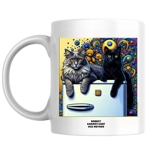 Rabbit &nanny goat his mother the Magnificent: Pop Art Coffee Mug