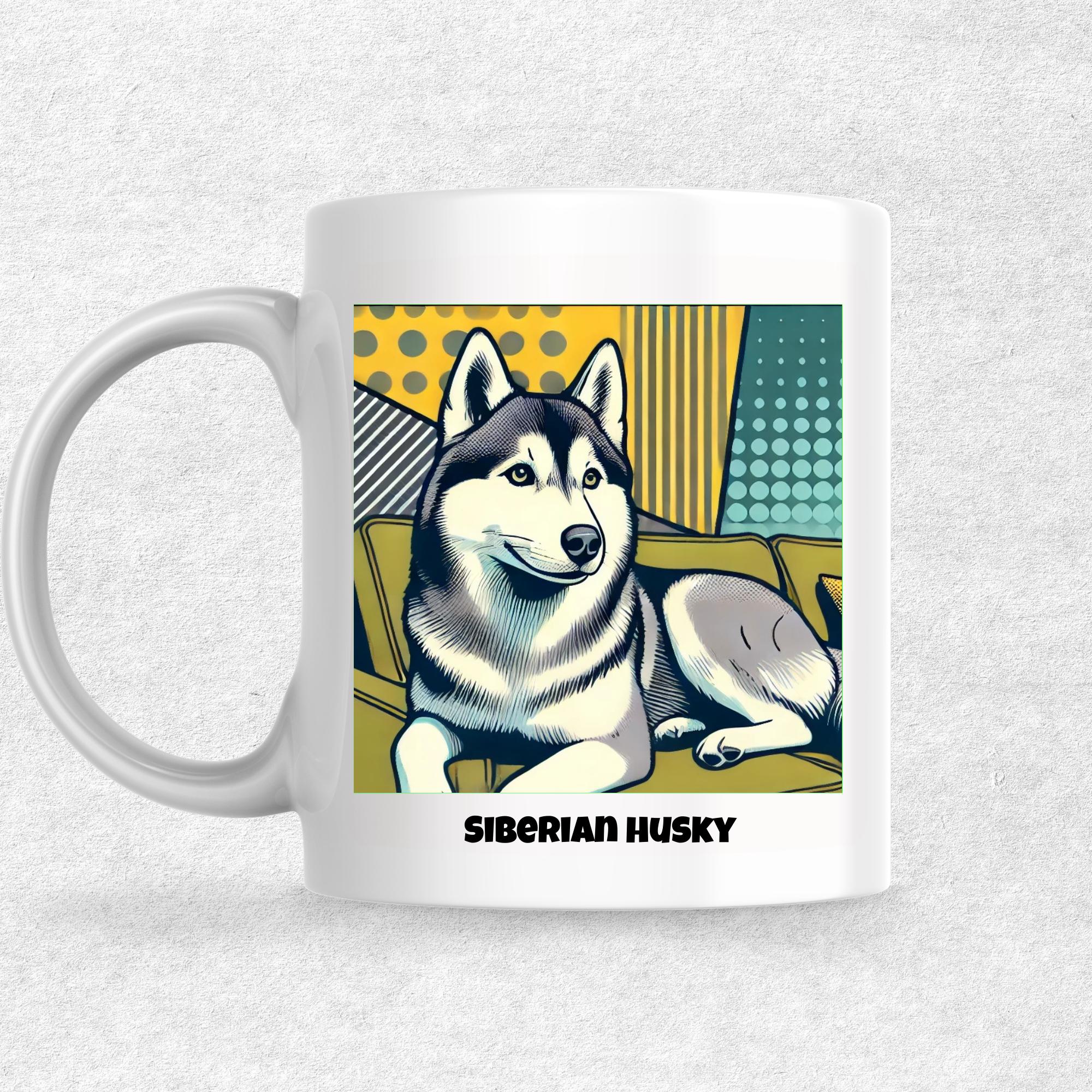 Siberian Husky the Magnificent: Pop Art Coffee Mug