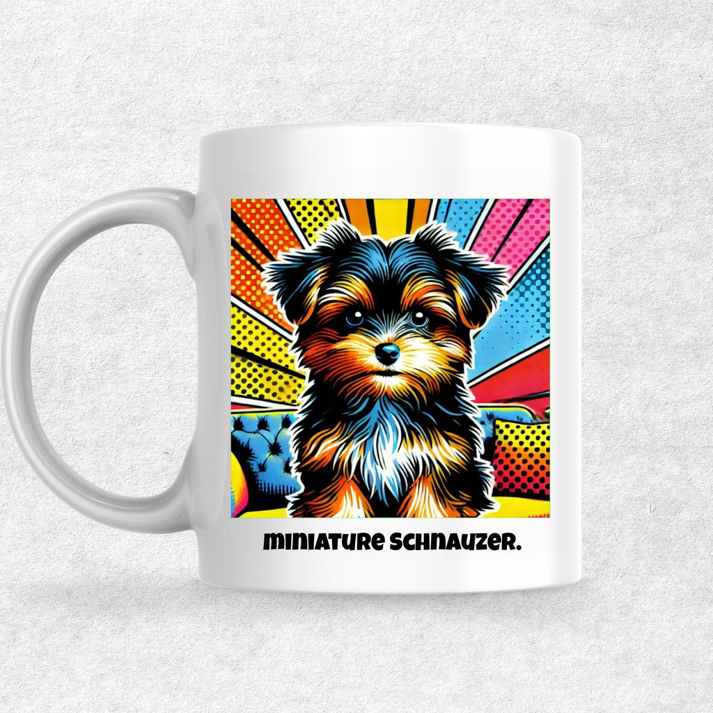 Miniature Schnauzer. the Magnificent: Pop Art Coffee Mug