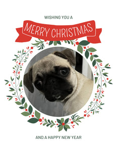 Pugsley Christmas Greeting Cards