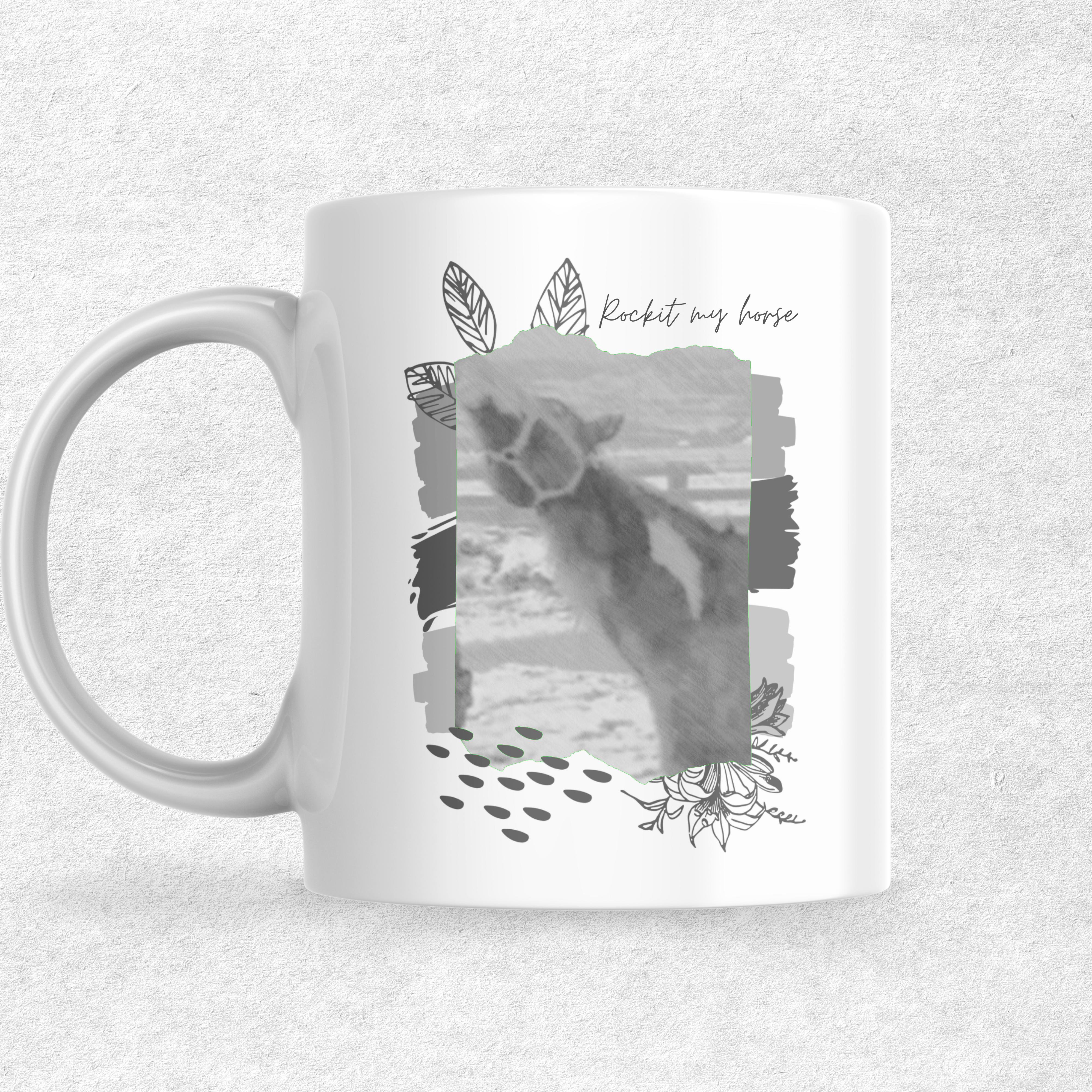 Rockit my horse the Magnificent: Sketch Art Coffee Mug