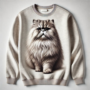 Unisex Crew Neck Persian Cat Sweatshirt